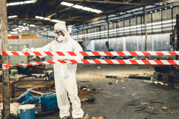Professional Biohazard technician working in Acton, CA